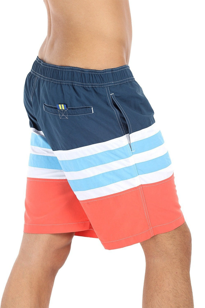 Stripe Colorblock Quick Dry Swim shorts