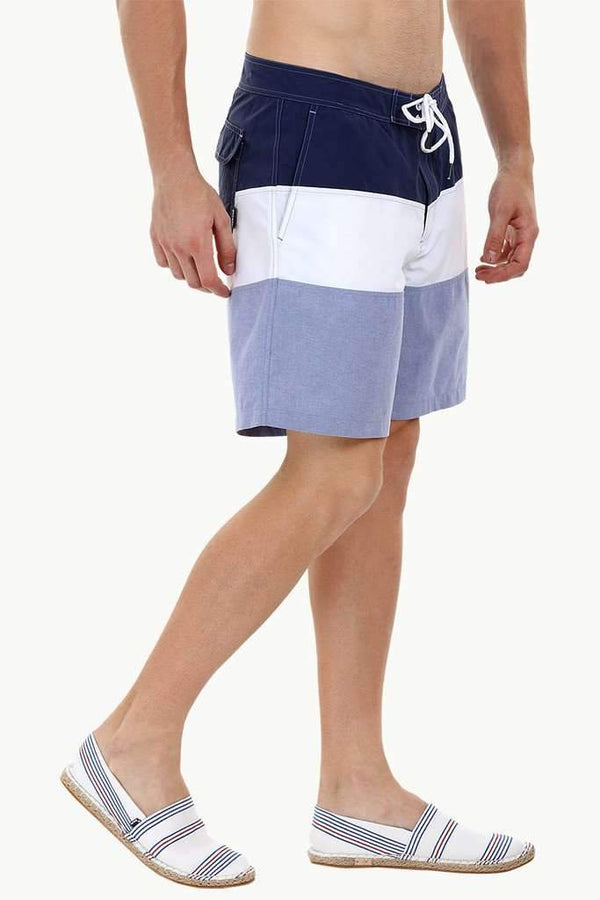 Stripe Colorblock Swim Shorts