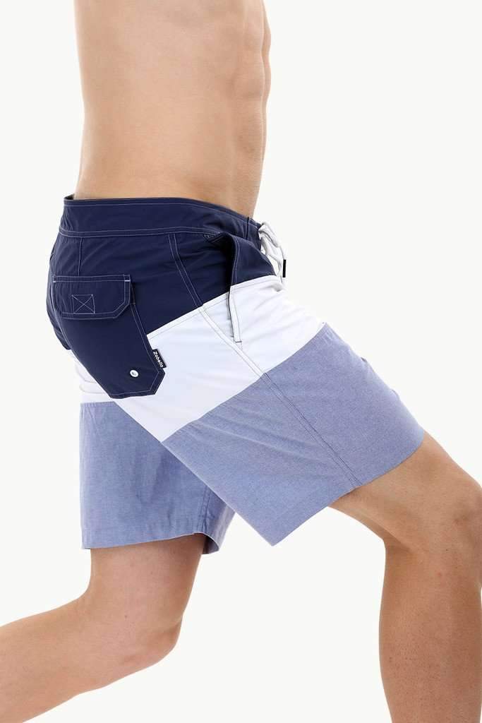 Stripe Colorblock Swim Shorts