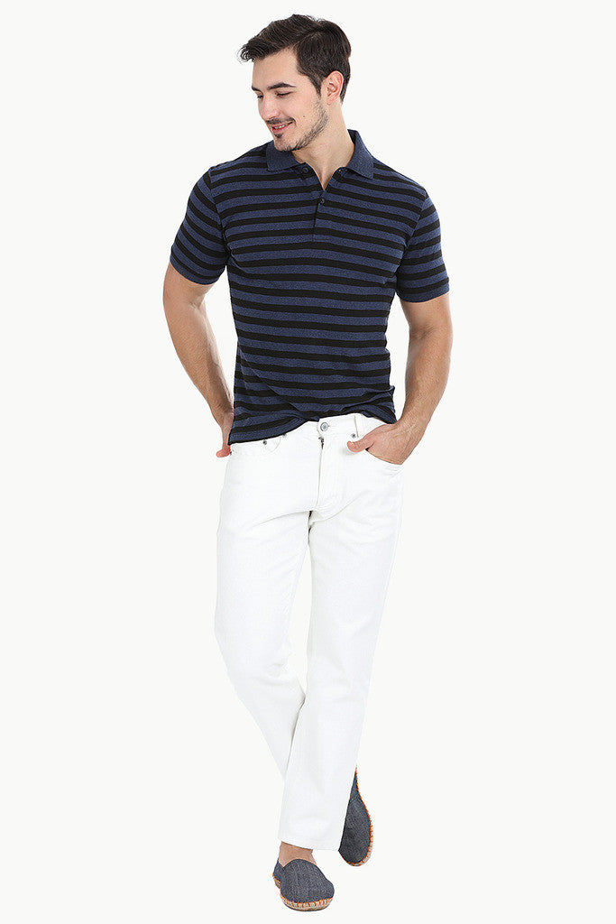 Striped Cotton Polo