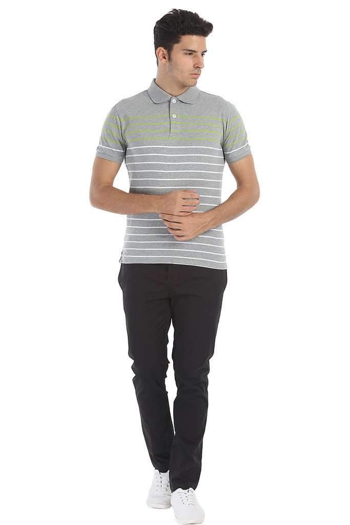 Striped Super Soft Knit Polo