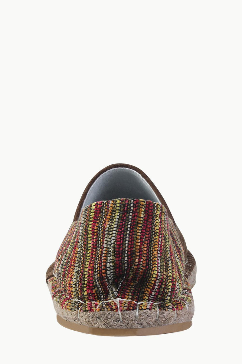 Suede Espadrilles with Canvas Print