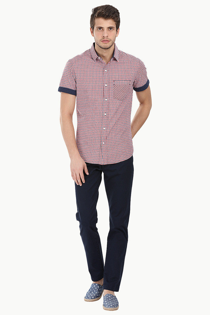 Summer Long Sleeve Plaid Seersucker Shirt