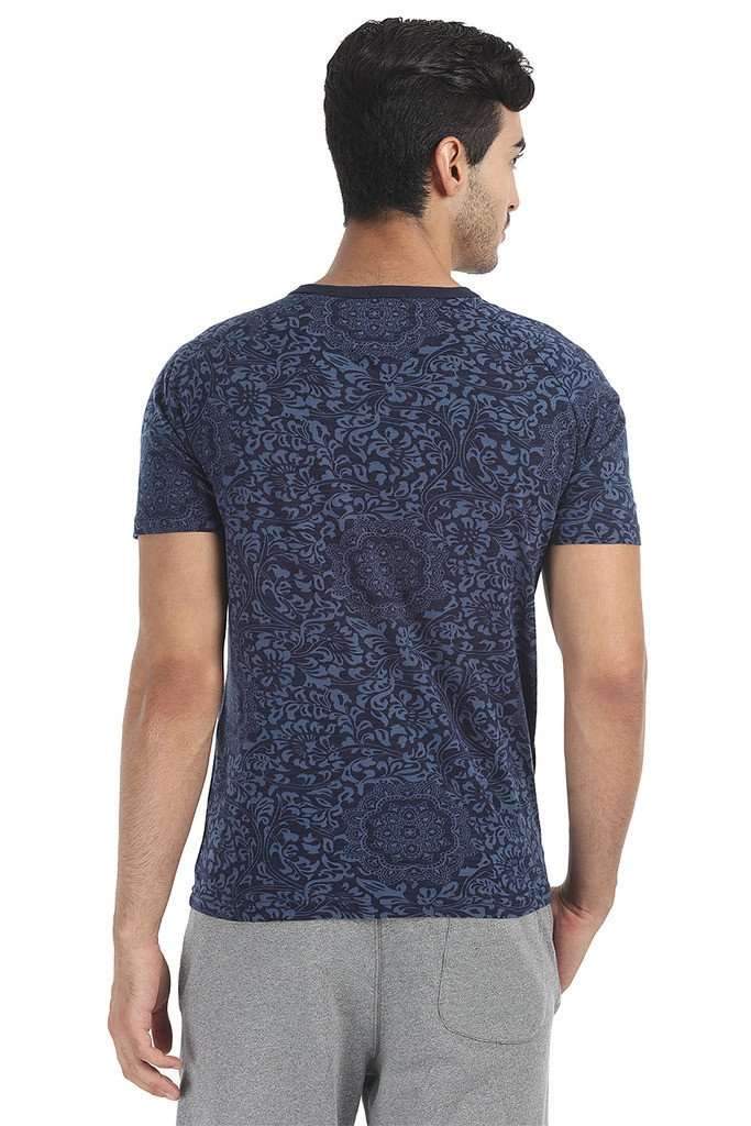 Super Soft Printed Short Sleeve Henley