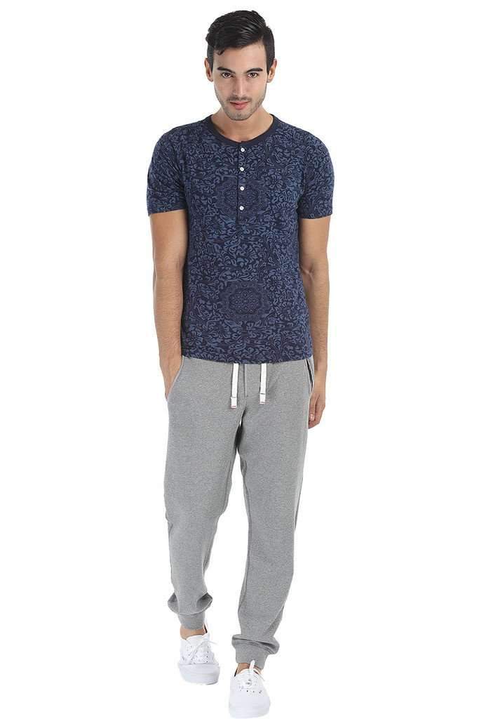 Super Soft Printed Short Sleeve Henley
