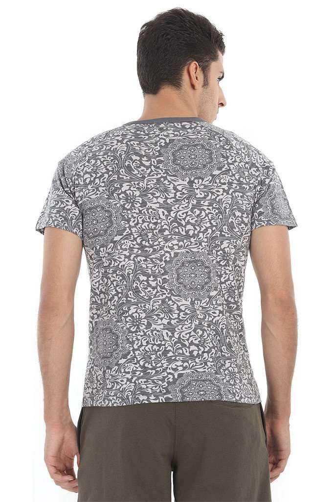 Super Soft Printed Short Sleeve Henley