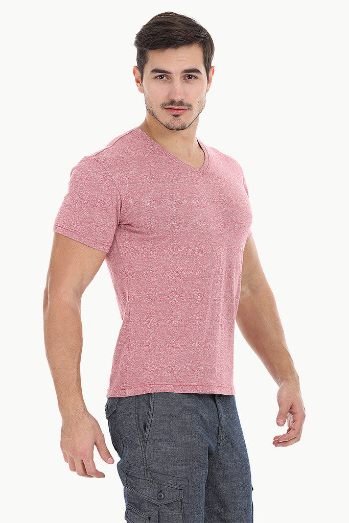 Super Soft Slub And Heather V Neck