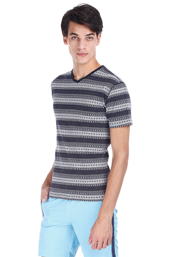 Super Combed Jacquard Knit Short Sleeve Tee