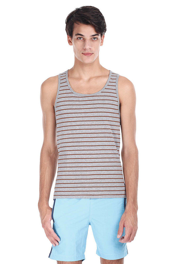 Super Combed Yarn Dyed Jacquard Knit Tank