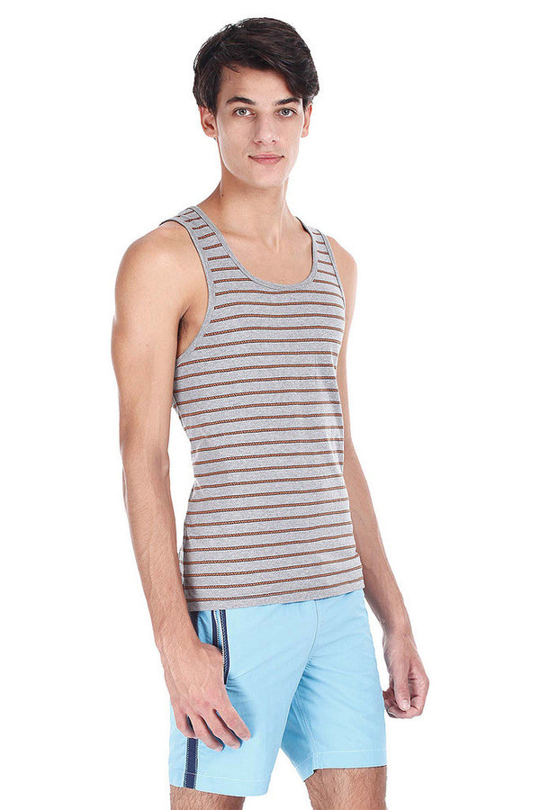 Super Combed Yarn Dyed Jacquard Knit Tank