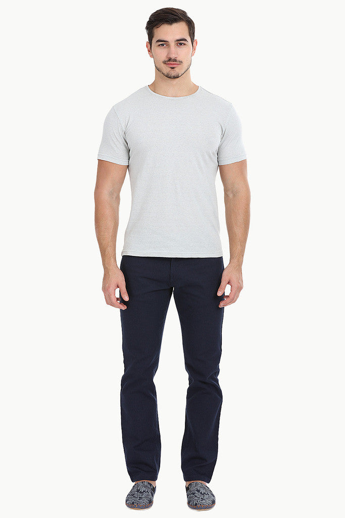 Thin Stripe Short Sleeved Crew