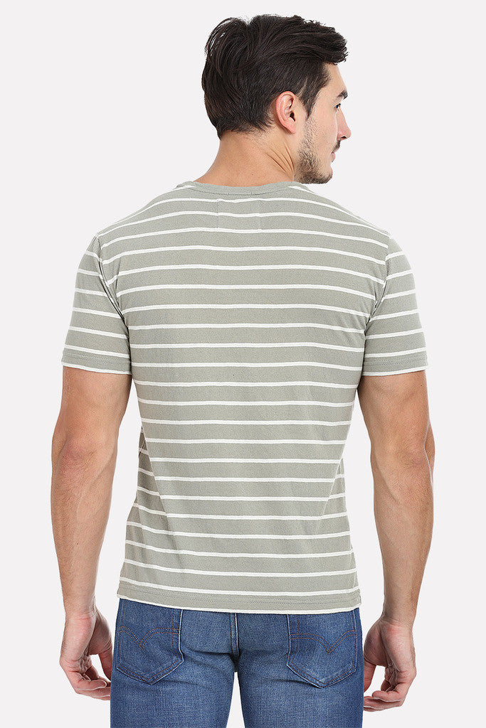 Thin Stripe Short Sleeved Crew