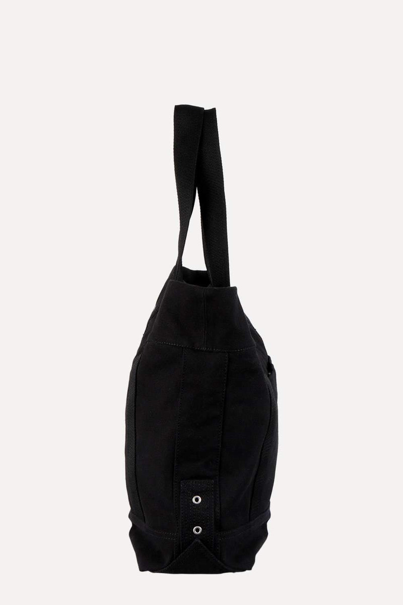 Throw In Black Canvas Tote Bag