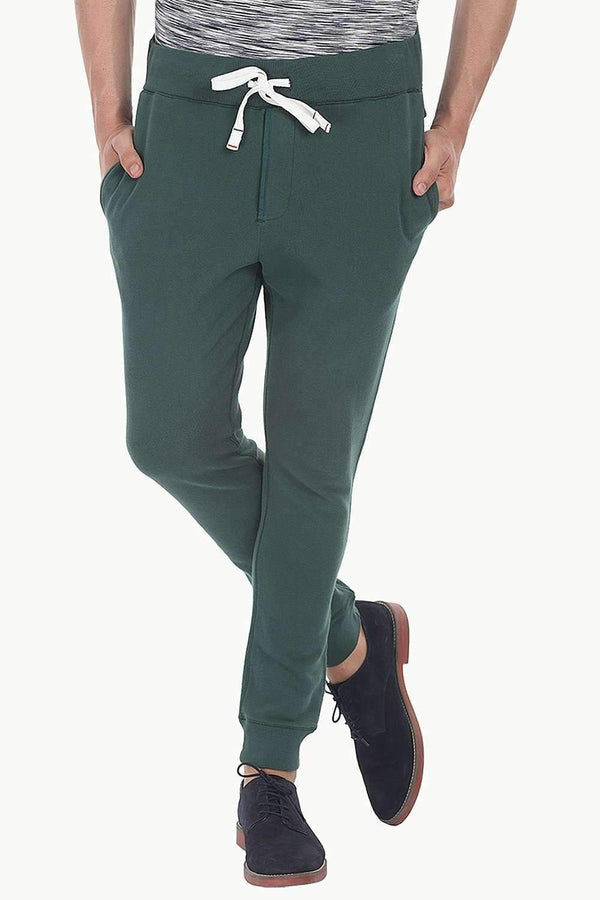 Solid Fleece Slim Fit Cuff Jogger Sweatpants