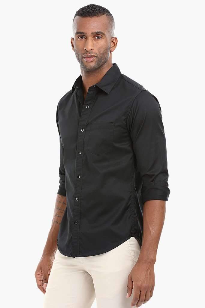 Triple Needle Stitch Cotton Shirt