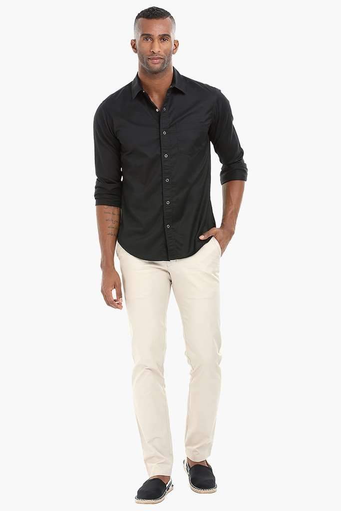 Triple Needle Stitch Cotton Shirt
