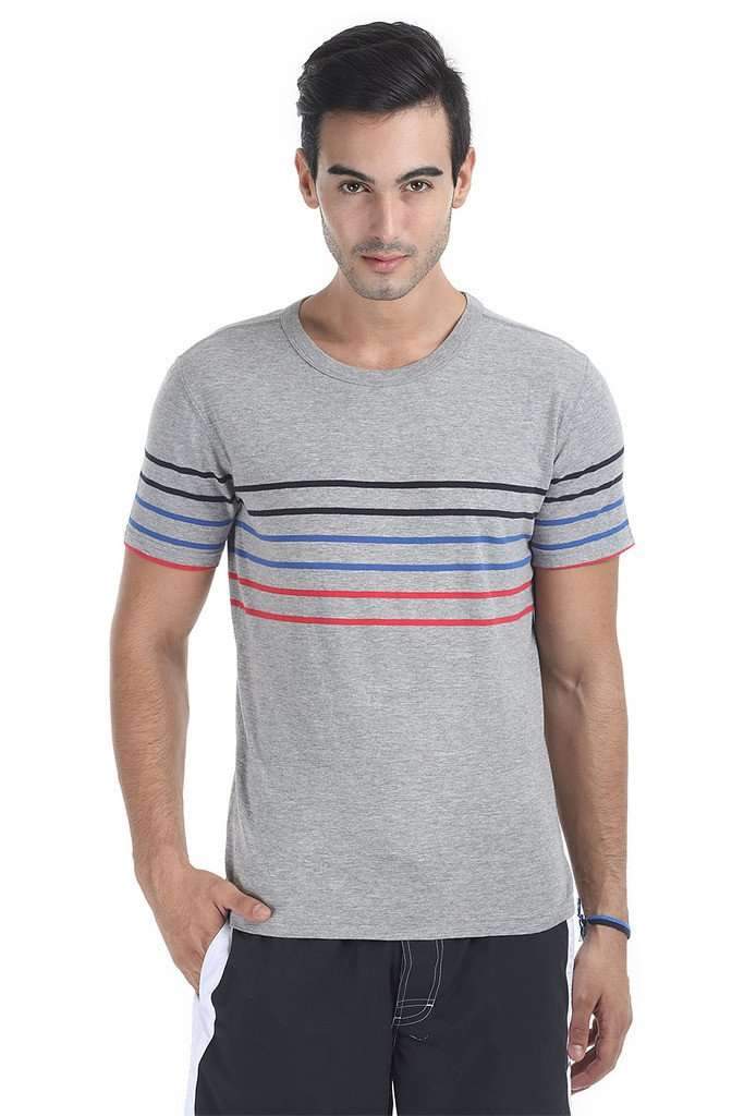 Triple Stripe Crew Neck Tee