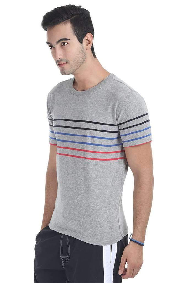 Triple Stripe Crew Neck Tee