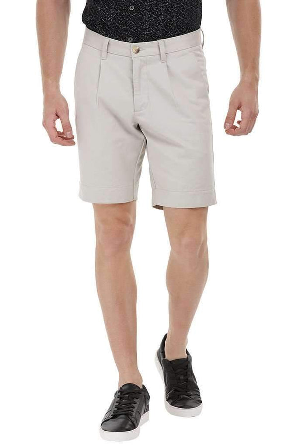 Twill Beige Chino Shorts