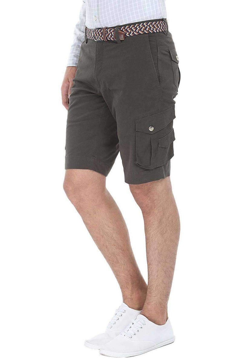 Solid Cotton Twill Slim Fit Shorts