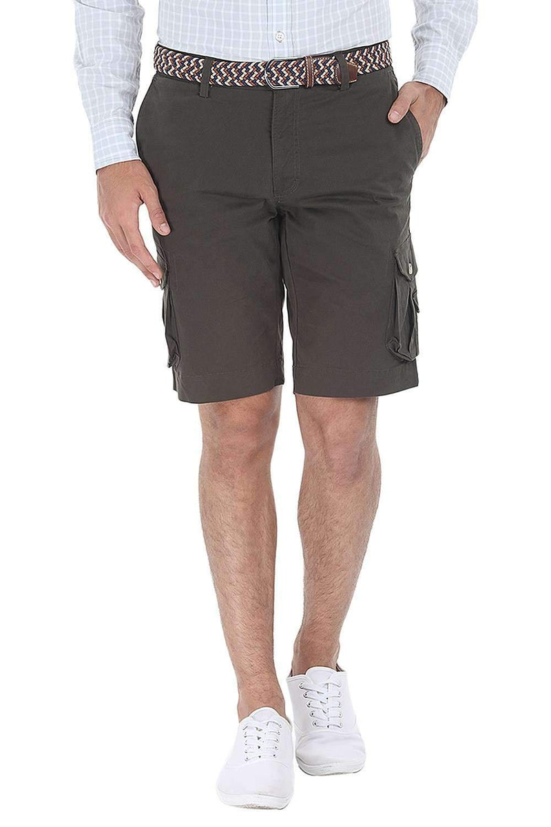 Solid Cotton Twill Slim Fit Shorts