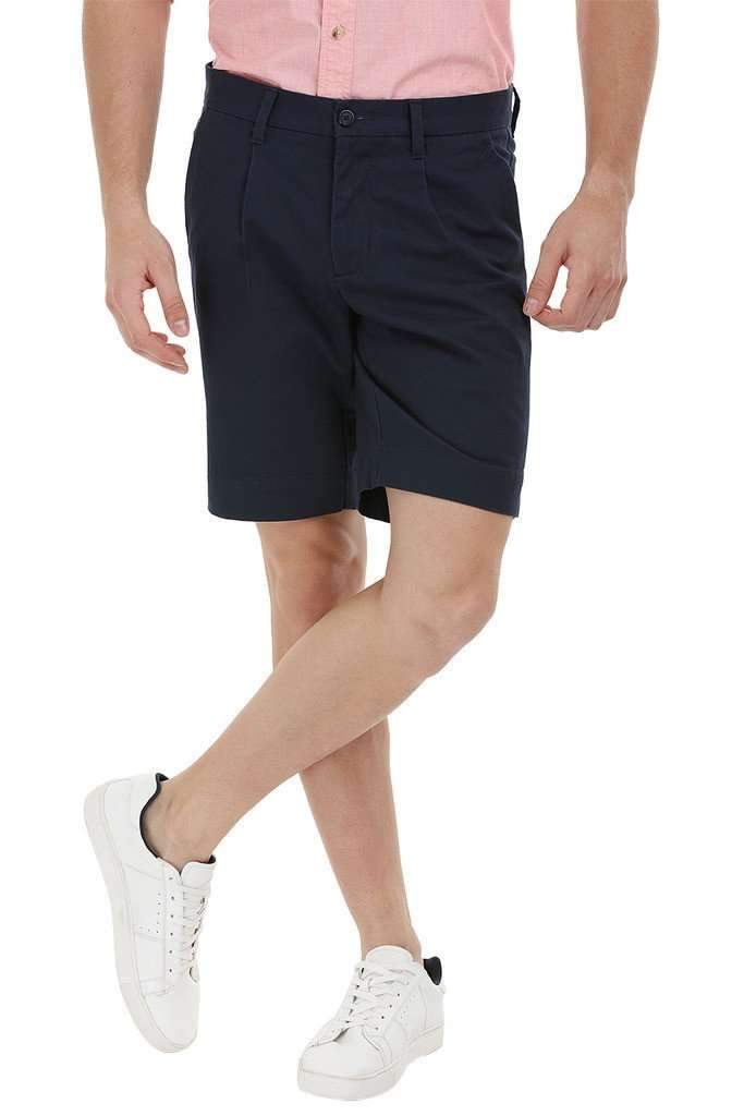 Twill Navy Chino Shorts