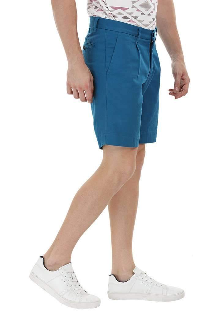 Twill Turquoise Chino Shorts
