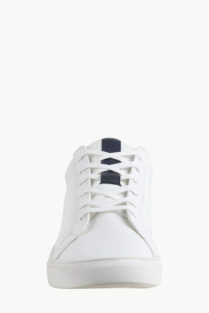 Solid Faux Leather Plimsolls