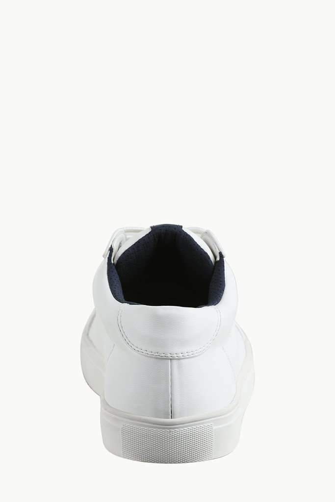 Solid Faux Leather Plimsolls