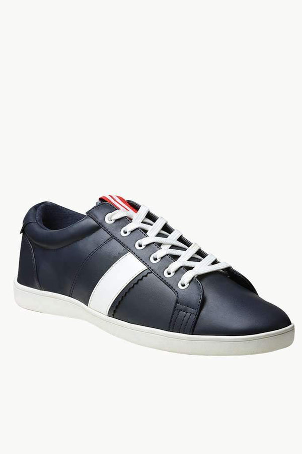 Solid Faux Leather Plimsolls