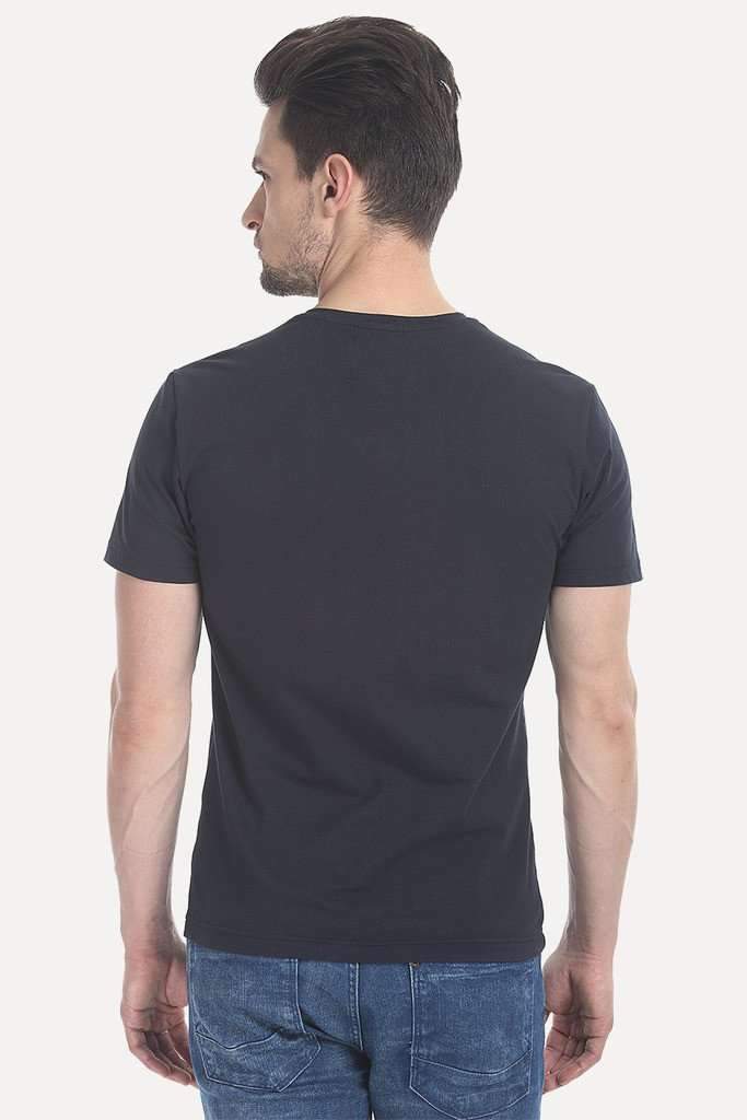V Neck Slight Stretch Solid T- Shirt