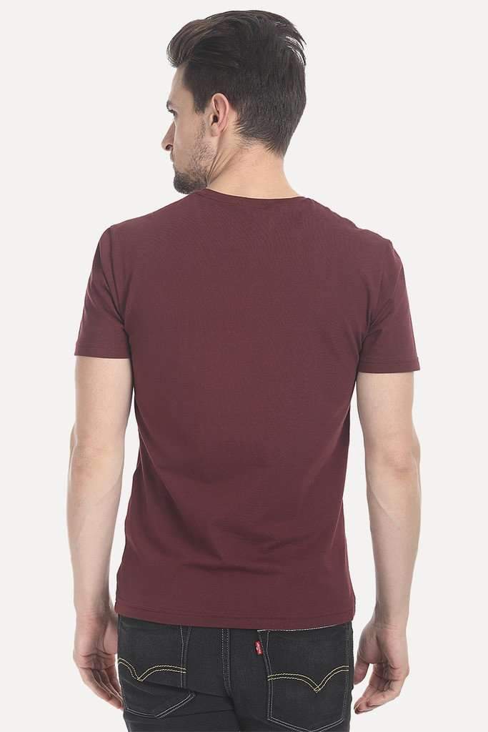 V Neck Slight Stretch Solid T- Shirt