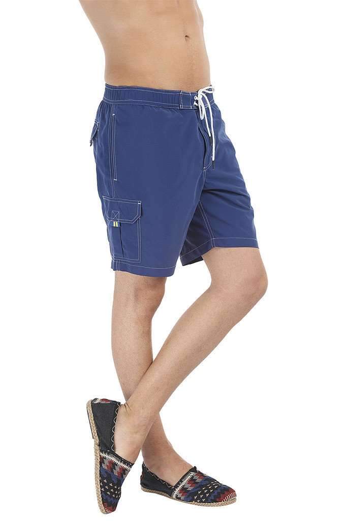 Washed Look Quick Dry Nylon Board Shorts