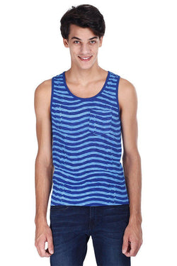 Wave Print Soft Heather Tank