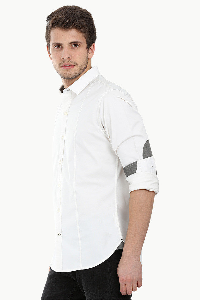 White Cotton Stretch Shirt