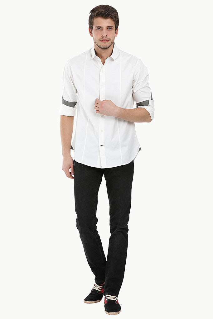 White Cotton Stretch Shirt