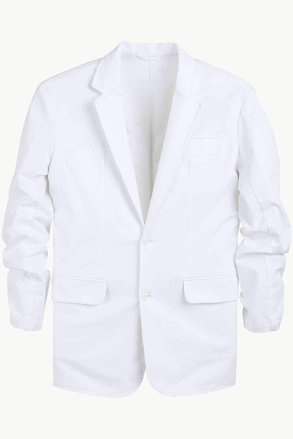 White Unlined Casual Blazer