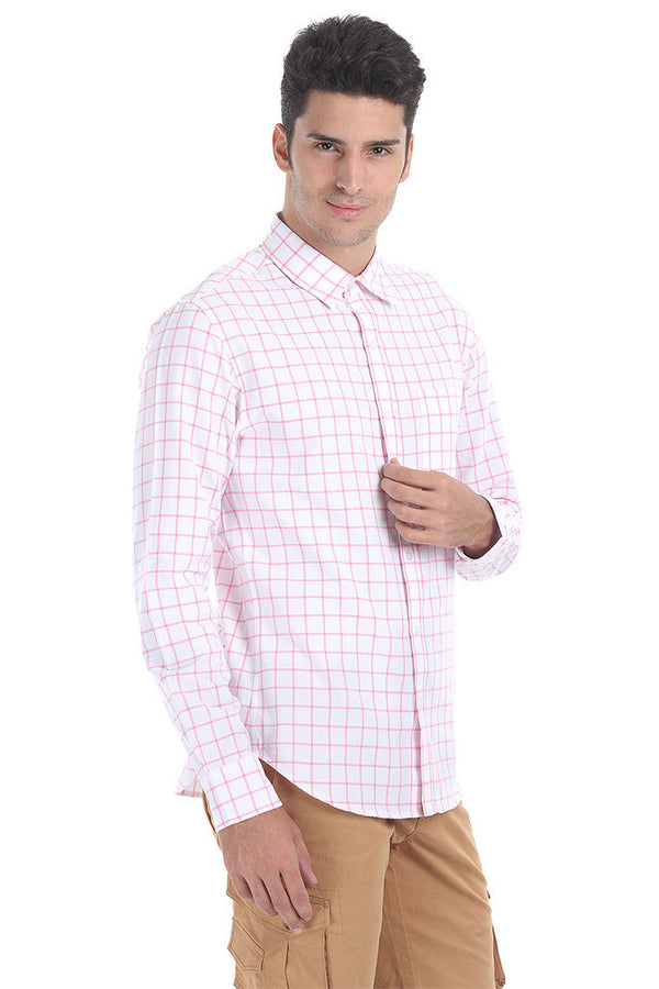 Windowpane Check Eqyptian Cotton Shirt