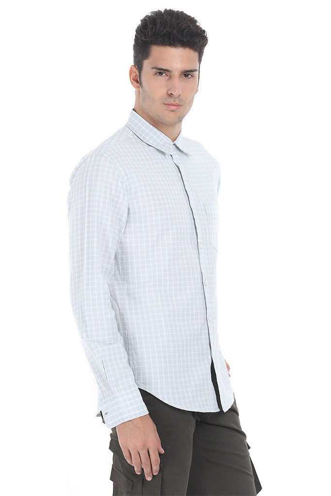 Windowpane Check Eqyptian Cotton Shirt