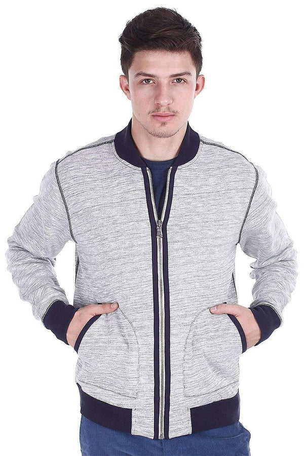 Cot/Wool Baseball Heather Jacket
