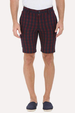 Yarn Dyed Checked Shorts