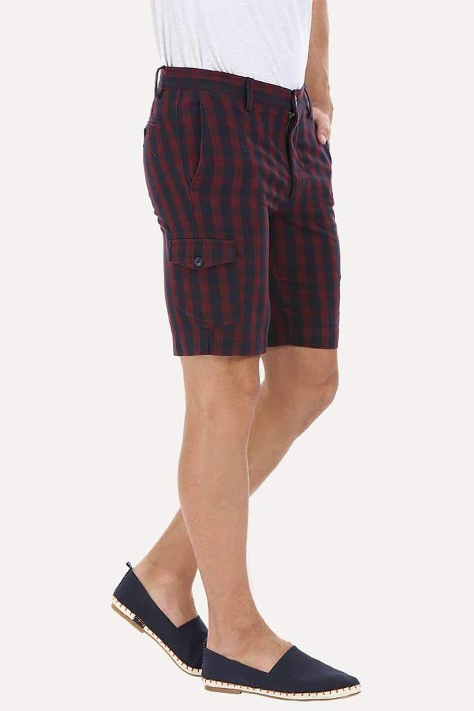 Yarn Dyed Checked Shorts