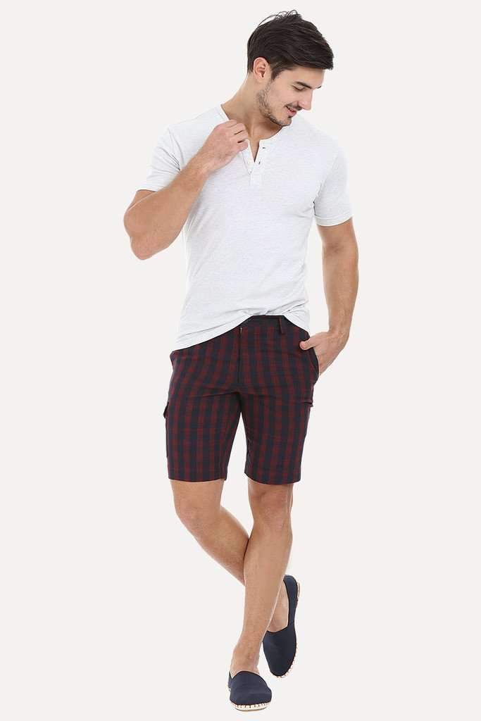 Yarn Dyed Checked Shorts