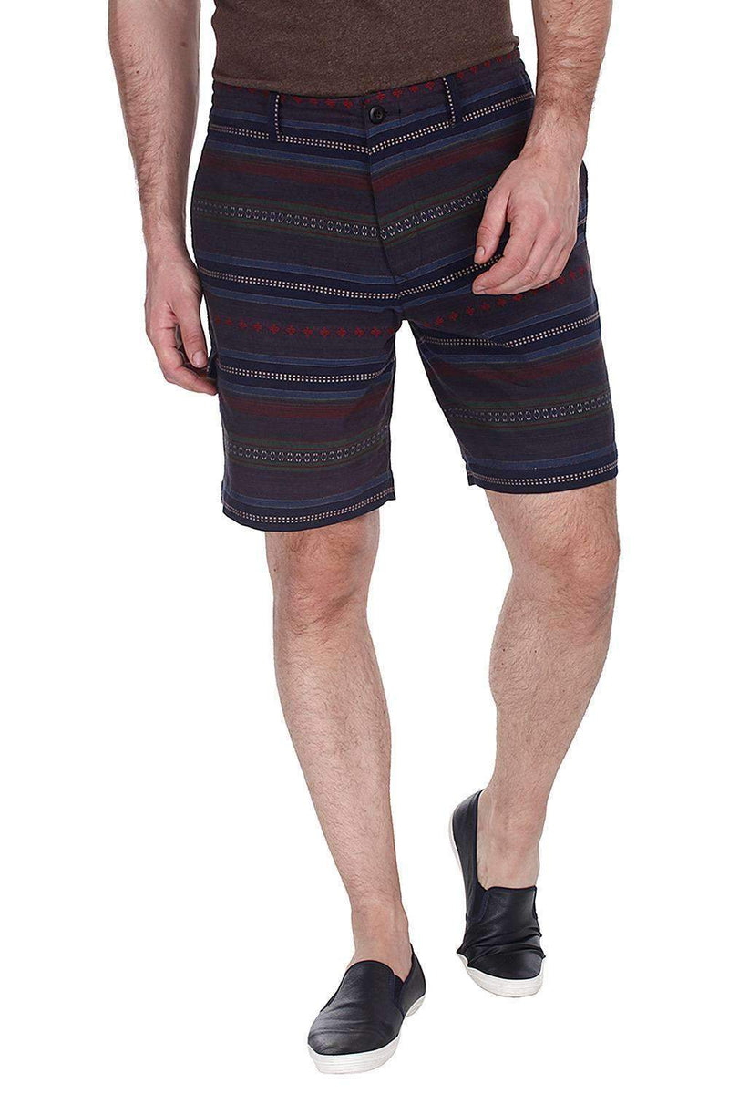 Fully Lined Stripe Weave Yarn Dyed Shorts